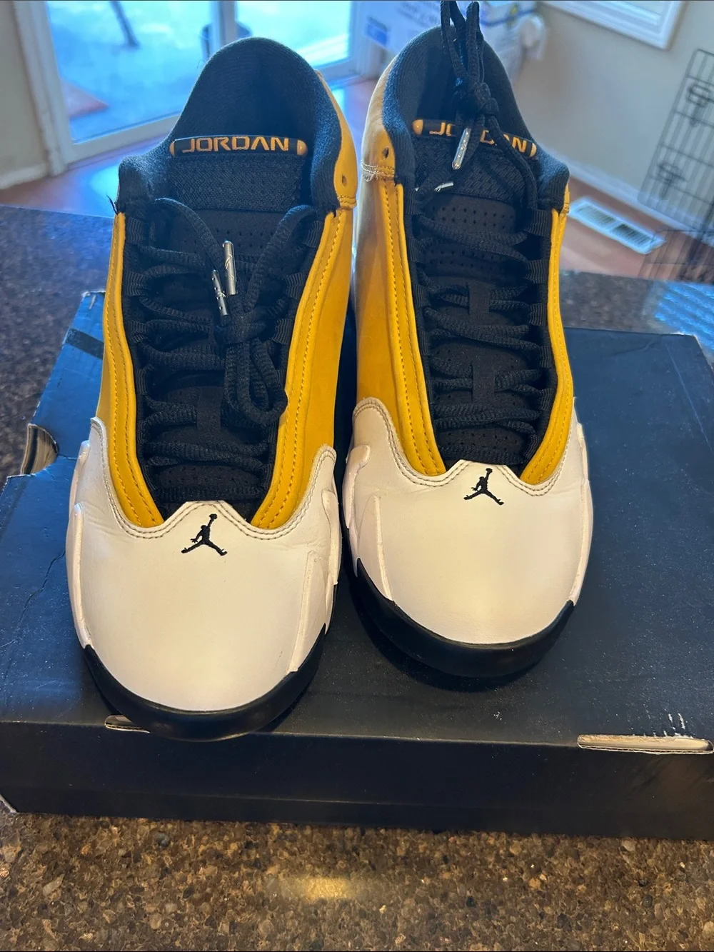 Jordan 14 Retro Low Sneakers - Yellow/White/Black